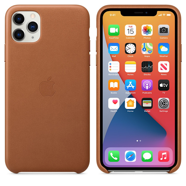 iPhone 11 Pro Max Leather Case - Saddle Brown