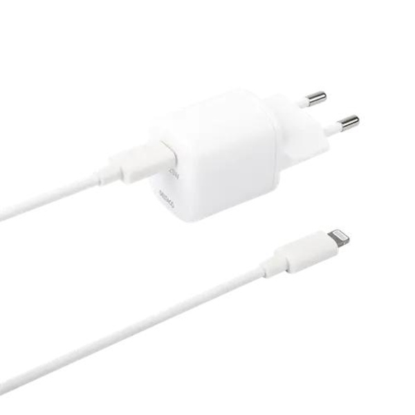 Deltaco PD Väggladdare med USB-C till Lightning Kabel 1m, 20W -