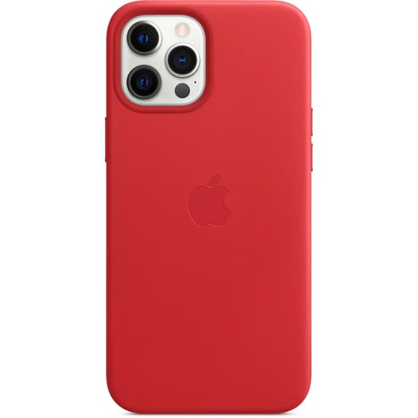 Apple Leather Case with MagSafe (for iPhone 12 Pro Max) - Röd
