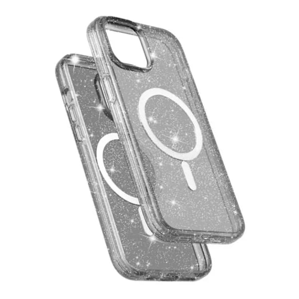 iPhone 15 Plus/14 Plus Mobilskal Glitter Magsafe - Svart