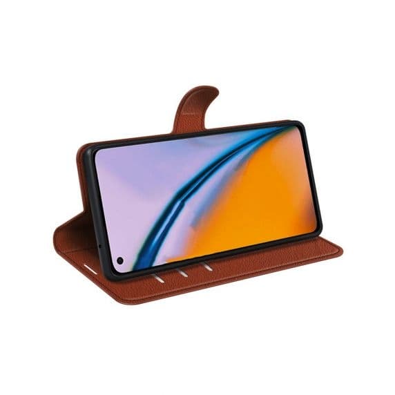 Flip Stand Leather Wallet Case For OnePlus Nord 2 5G Brown