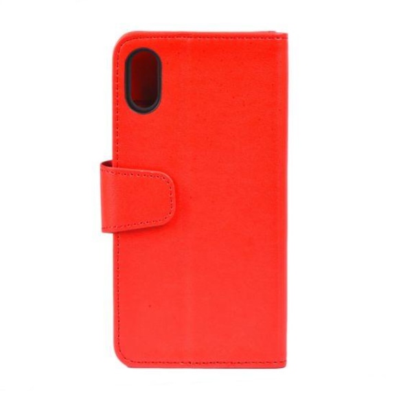 iPhone XS Max Flip Stand PU Leather Extra Card Wallet Case Red