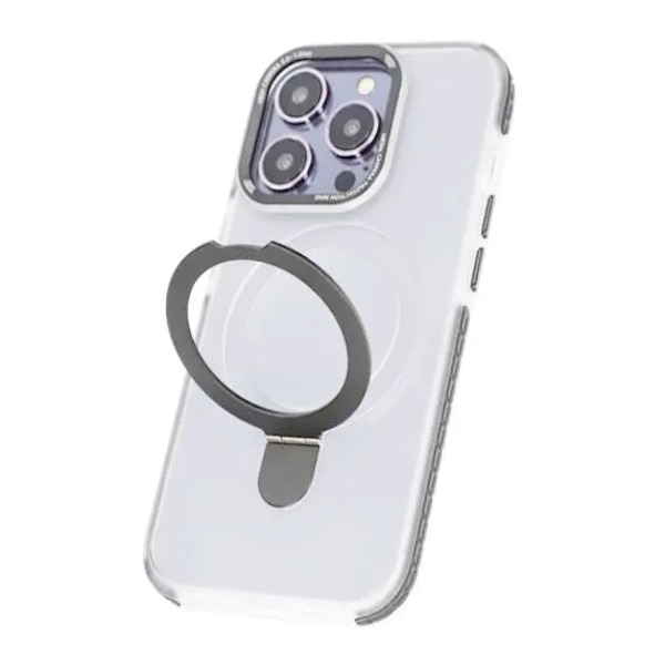 iPhone 15 Pro Max Mobilskal med Magsafe och Stativ - Grå