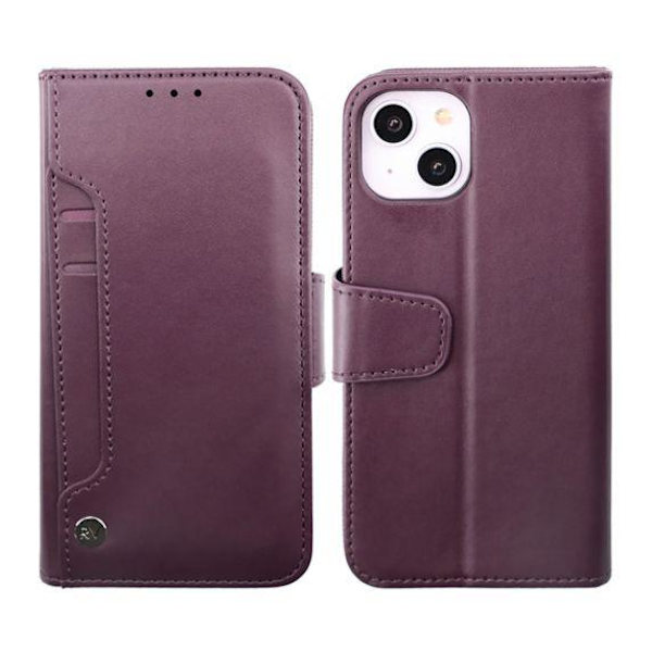 iPhone 14 Plånboksfodral Extra Kortfack Rvelon Färg Lila