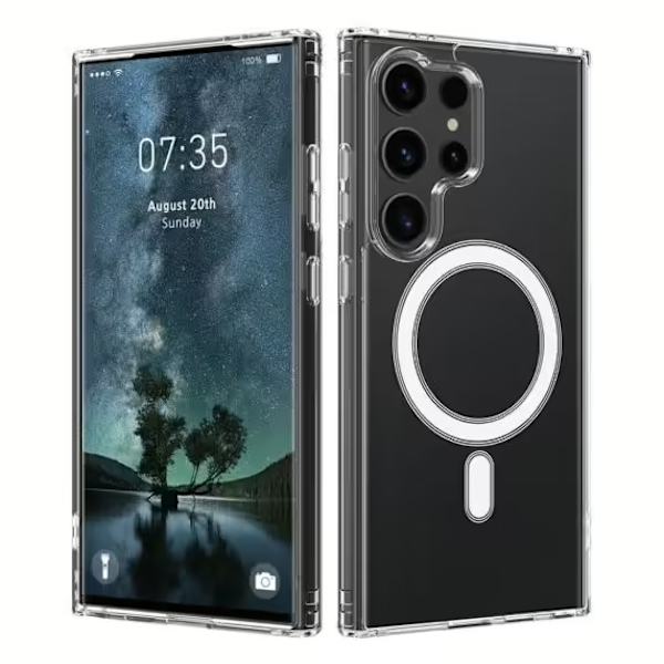 Samsung Galaxy S24 Ultra Mobilskal Hybrid med Magsafe - Transpar