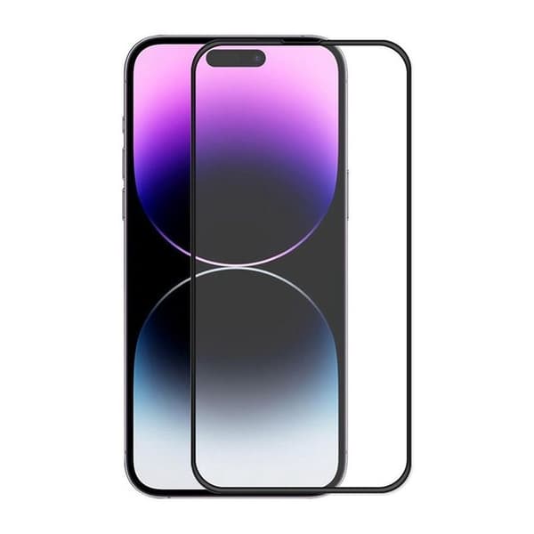Skärmskydd iPhone 15 Pro Max - 3D Härdat Glas Svart