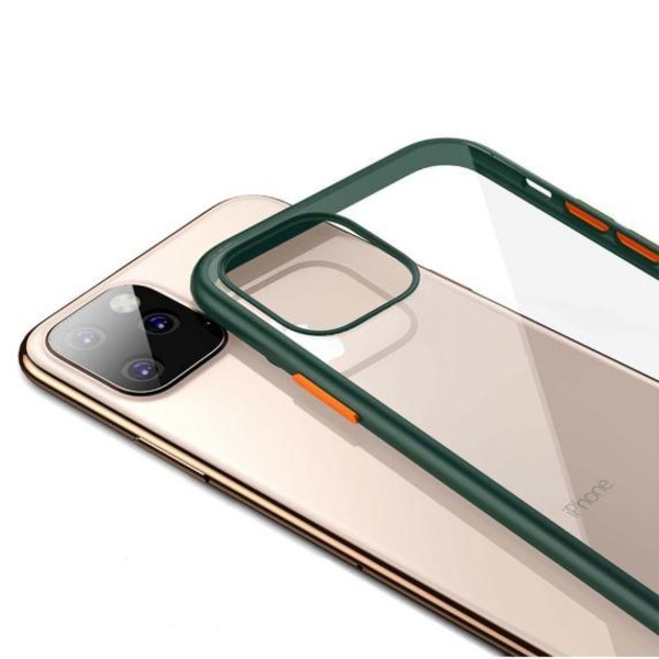 TPU Edge Transparent Shockproof Case For iPhone 11 Pro Max Green