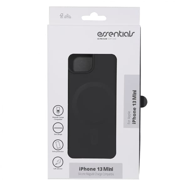 iPhone 13 mini Silicone Mag back cover, Black
