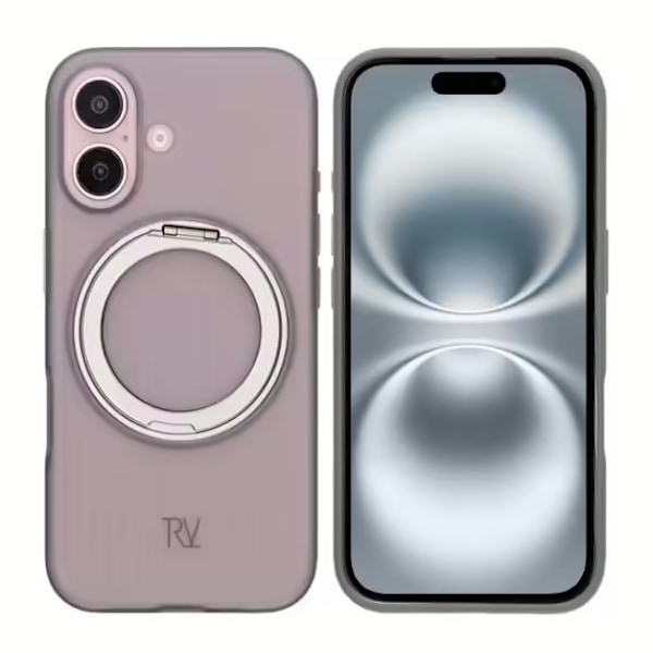 Rvelon 360 roterande mobilfodral för iPhone 16 Grå