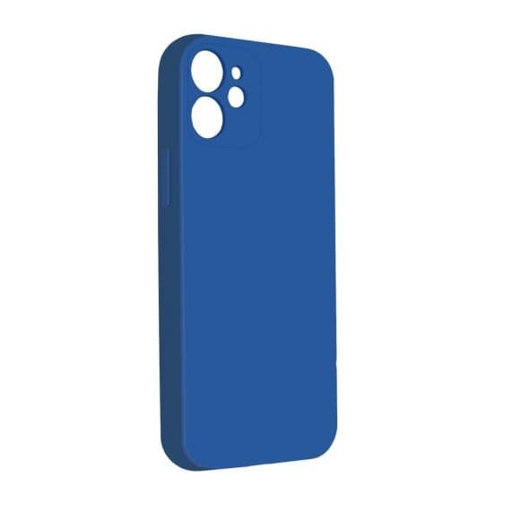 iPhone 12 Silikonskal med Kameraskydd - Blå
