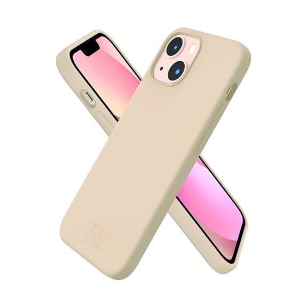 RV Liquid Silicone Case For iPhone 14 Beige