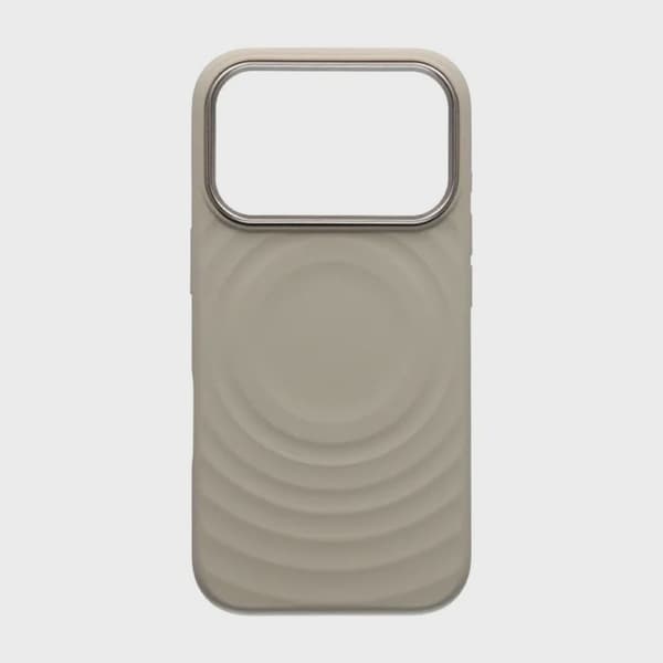 Beige Silikonskal med Magsafe för iPhone 17 Pro