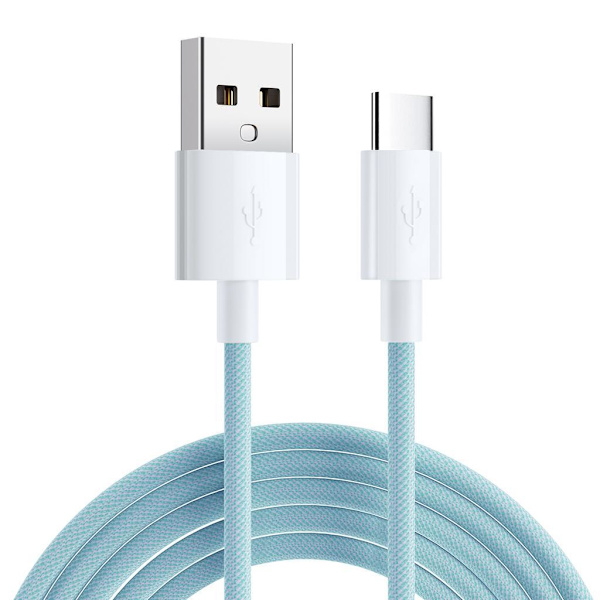 SiGN Boost USB-A till USB-C Kabel, 3A, 2m - Blå