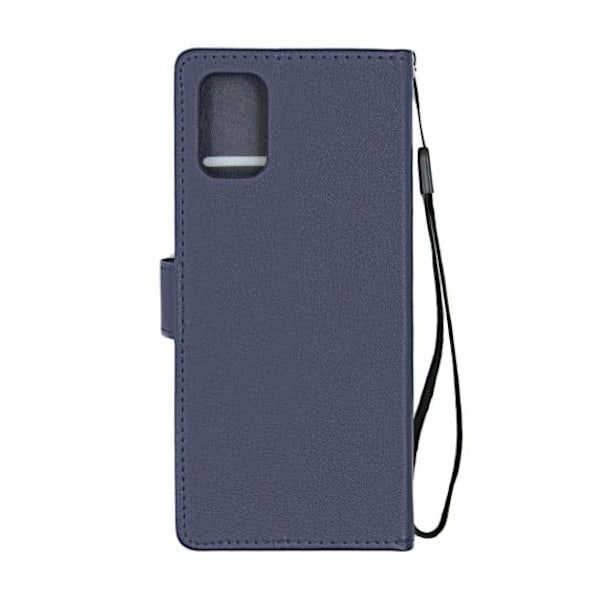Flip Stand Leather Wallet Case For Samsung Galaxy A71 Blue