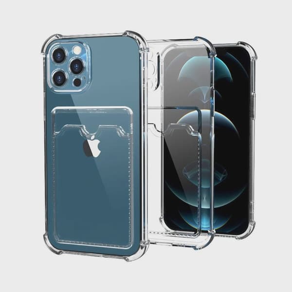 Transparent Mobilskal med Korthållare för iPhone 13 Pro
