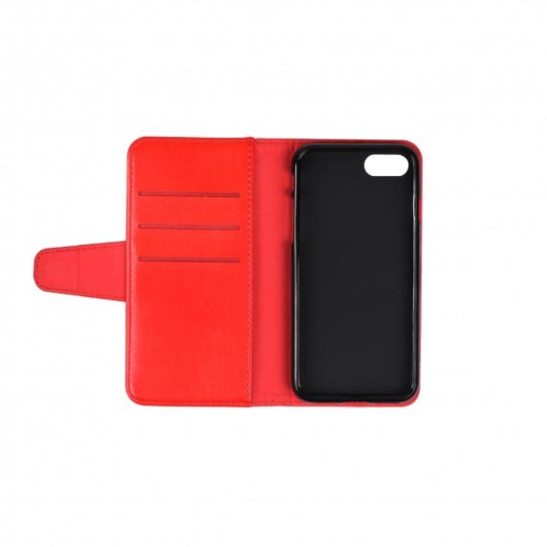 Flip Stand PU Leather Kickstand Card Case Red For iPhone 7 Plus/8 Plus