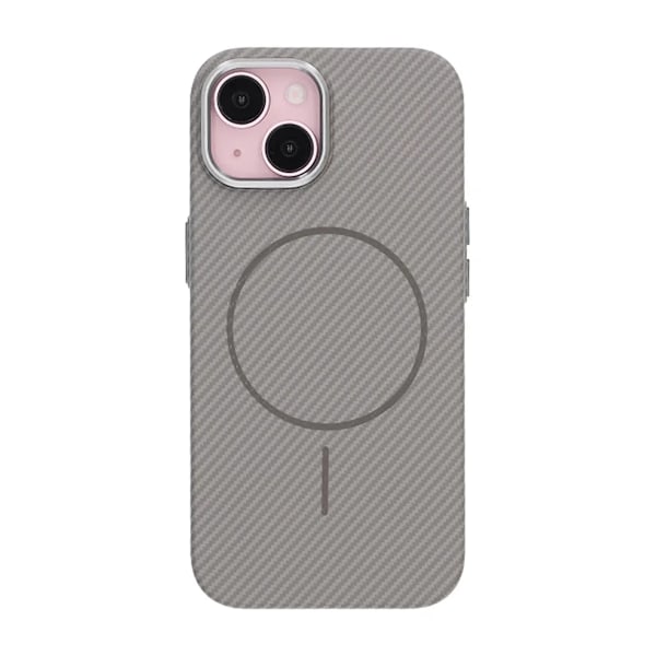 iPhone 13/14 Mobilskal Carbonmönstrad - Grå