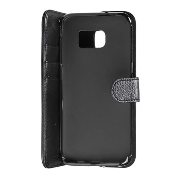 Samsung S7 Edge Plånboksfodral Läder med Stativ - Svart