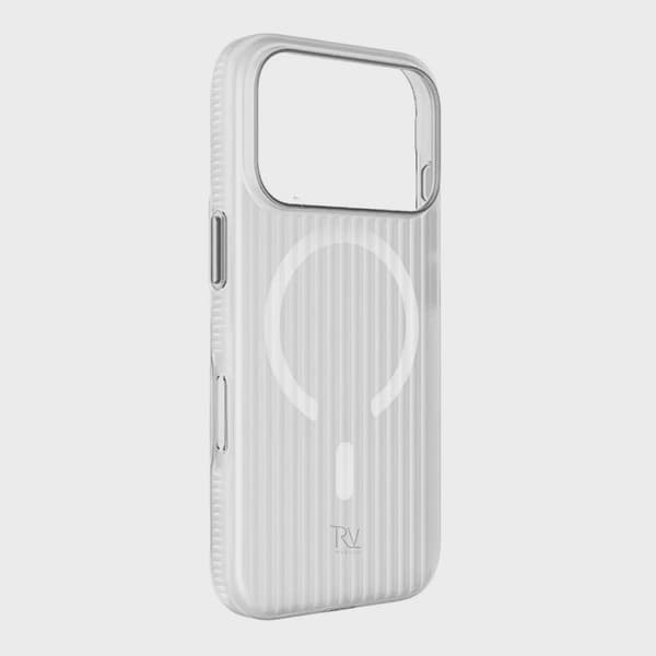 Korrugerat Magsafe-skal för iPhone 17 Pro Max - Vit