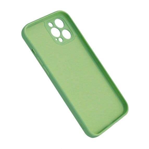 iPhone 12 Pro Soft Silicone Case Matcha Green with Camera Cover