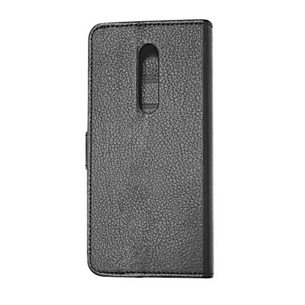 Flip Stand Leather Wallet Case For OnePlus 7 Pro Black