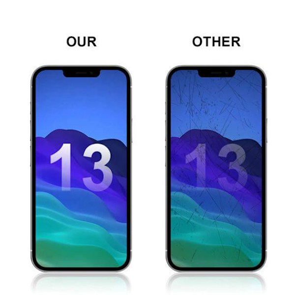 Skärmskydd iPhone 13 Pro Max - 3D Härdat Glas Svart