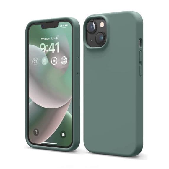 iPhone 15 Mobilskal Silikon – Grön