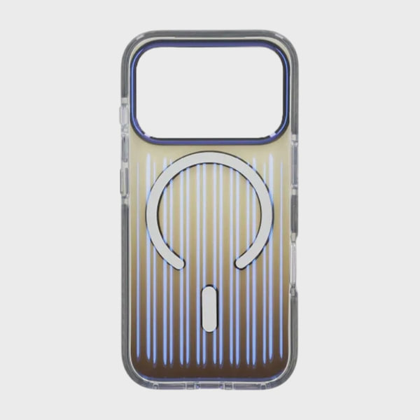 Korrugerat MagSafe-skal för iPhone 17 Pro Max - Gradient Grå