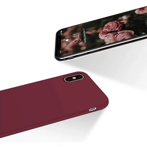iPhone X/XS Skal - Silikon Vinröd