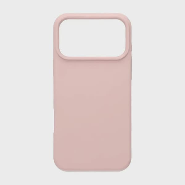 Mjukt Silikonskal för iPhone 17 Pro Max - Sandrosa