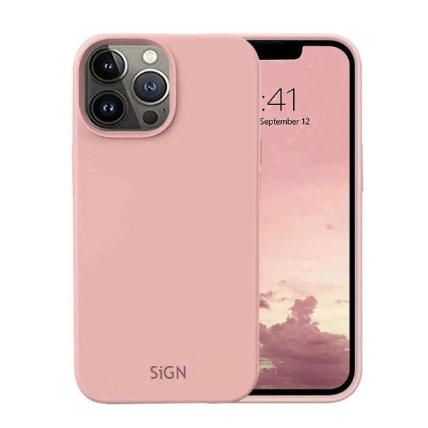 SiGN Liquid Silicone Case för iPhone 14 Pro Max - Sand Rosa