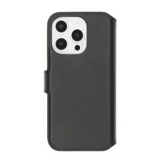 iPhone 16 Pro Max Plånboksfodral Äkta Läder Rvelon - Svart