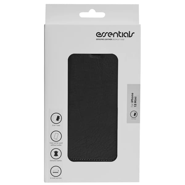 iPhone 13 Mini leather wallet, detachable, Black