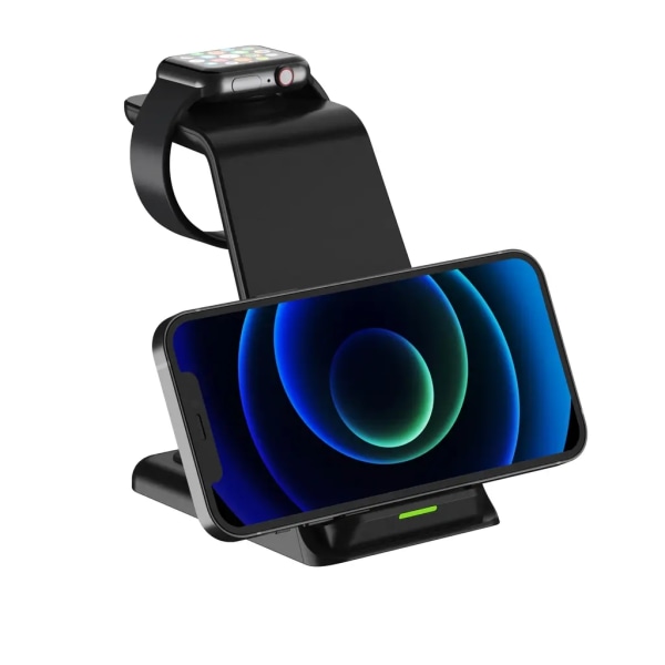 SiGN 3-in-1 Wireless Charging Stand 15W - Black