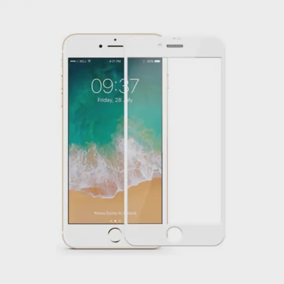 Privacy Skärmskydd iPhone 7/8/SE 2020 - 3D Härdat Glas Vit