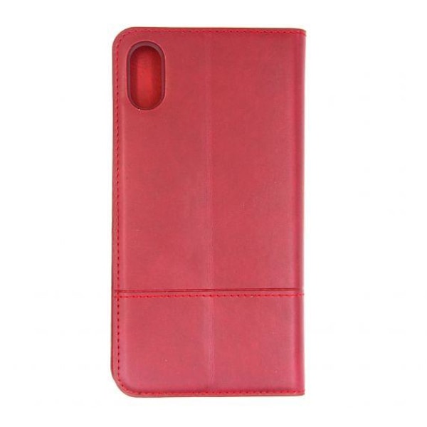 Flip Stand Leather Case For iPhone XR Dark Red
