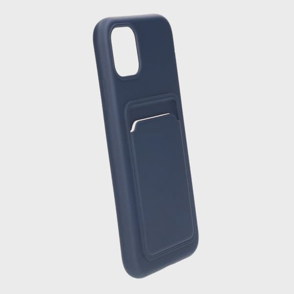 Mobilskal Silikon med Korthållare för iPhone 11 - Blå