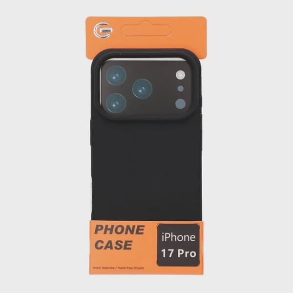 Mjukt Silikonskal för iPhone 17 Pro - Svart