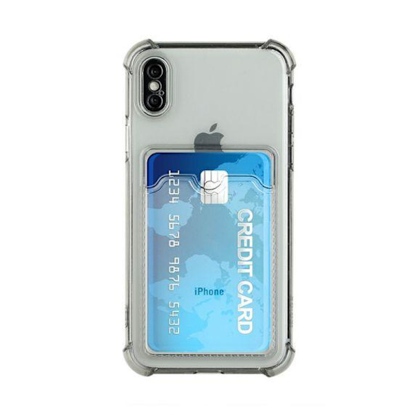 iPhone X/XS TPU Shockproof Protective Wallet Case Black