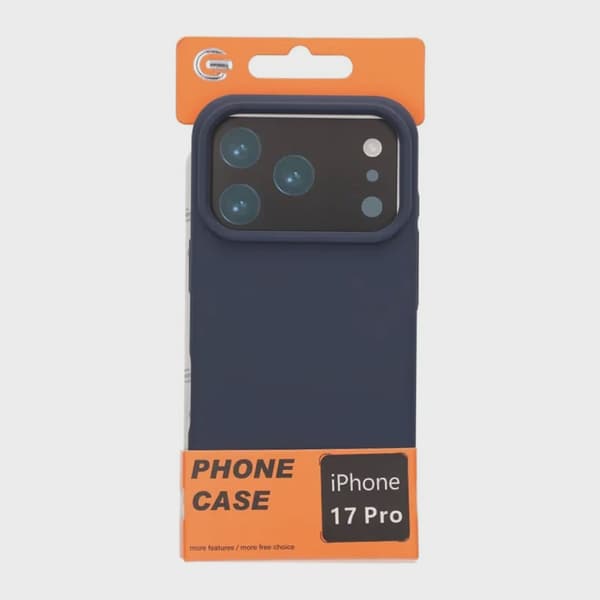 Mjukt Silikonskal för iPhone 17 Pro - Mörkblå