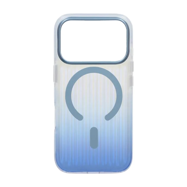 Corrugated Gradient Magnetic Case For iPhone 17 Pro Max Blue