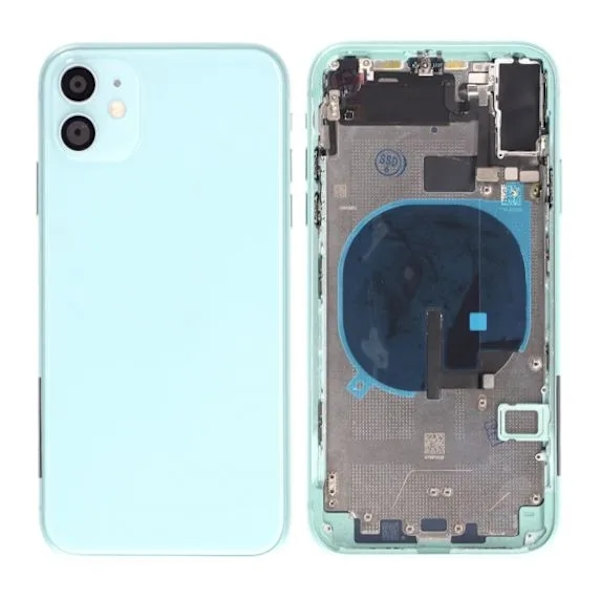 iPhone 11 Baksida med Komplett Ram Premium - Grön