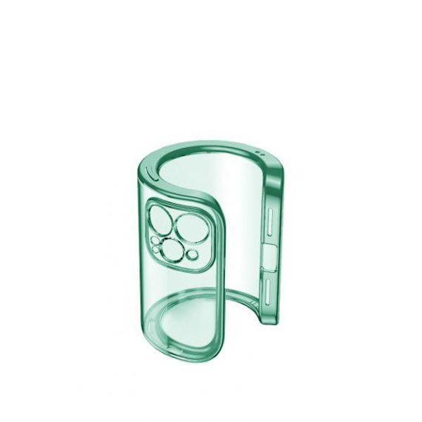Apple iPhone 12 Pro Max Luxury Classic Square Frame Protection Case Green With Soft Thin Transparent Camera Protector High Quality