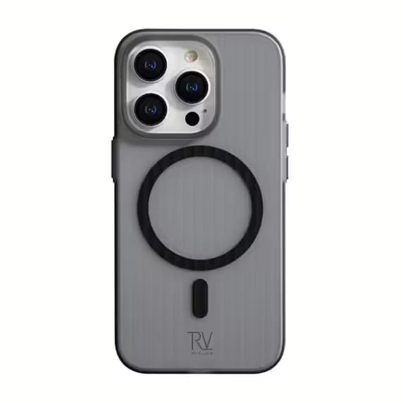 iPhone 15 Pro Max Mobilskal Korrugerad med Magsafe Rvelon - Grå