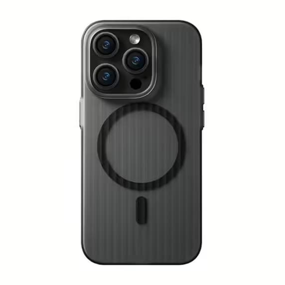 iPhone 13 Pro Max Mobilskal Korrugerad med Magsafe Rvelon - Svart