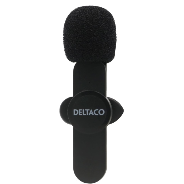 DELTACO Trådlös vlogg-mikrofon, USB-C/Lightning