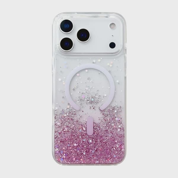 Glitter skal med MagSafe för iPhone 17 Pro Max - Rosa