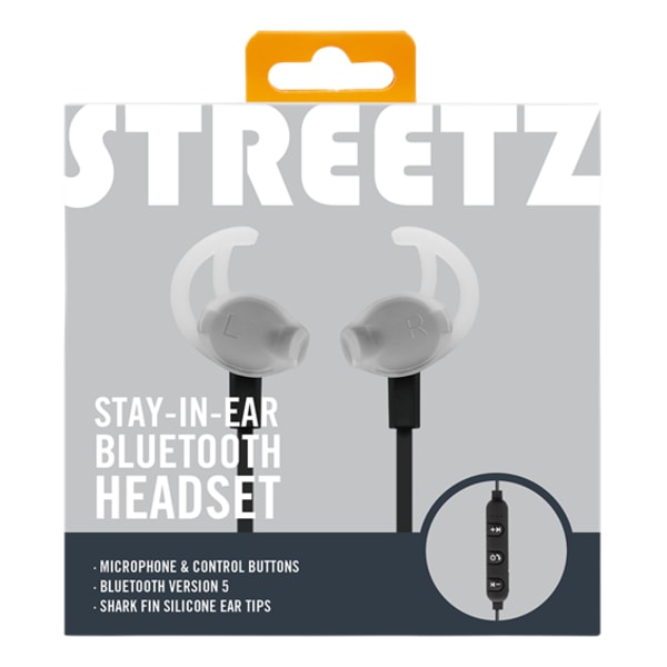 STREETZ Stay-in-ear Bluetooth Hörlurar - Svart