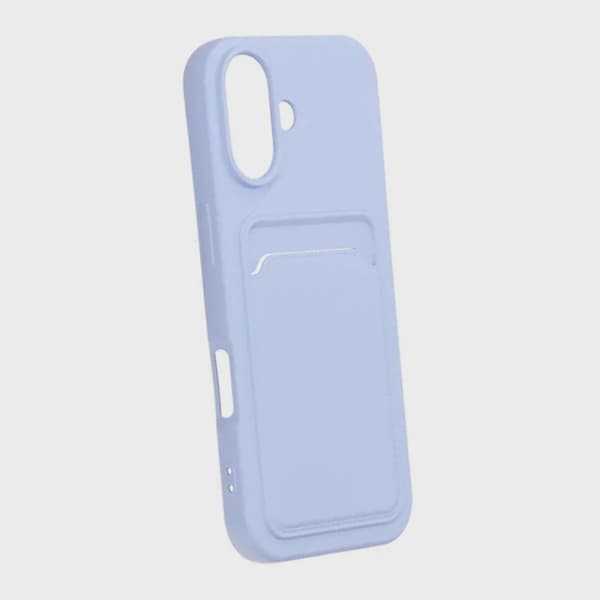 Mobilskal Silikon med Korthållare för iPhone 17 - Lila