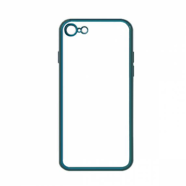 Apple iPhone 7/8 Luxury Classic Square Frame Protection Case Dark Green with Soft Thin Transparent Camera Protector High Quality